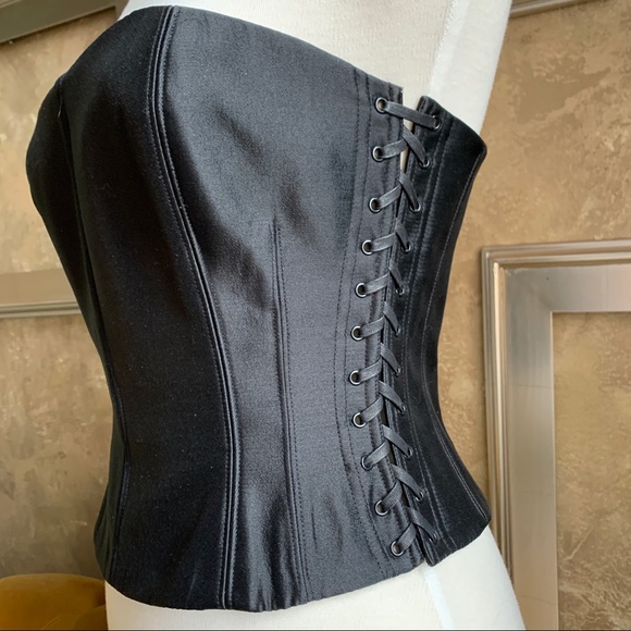 Closet Closes 11/1/22 RARE Vintage Carmen Marc Valvo Silk Corset - Picture 4 of 16